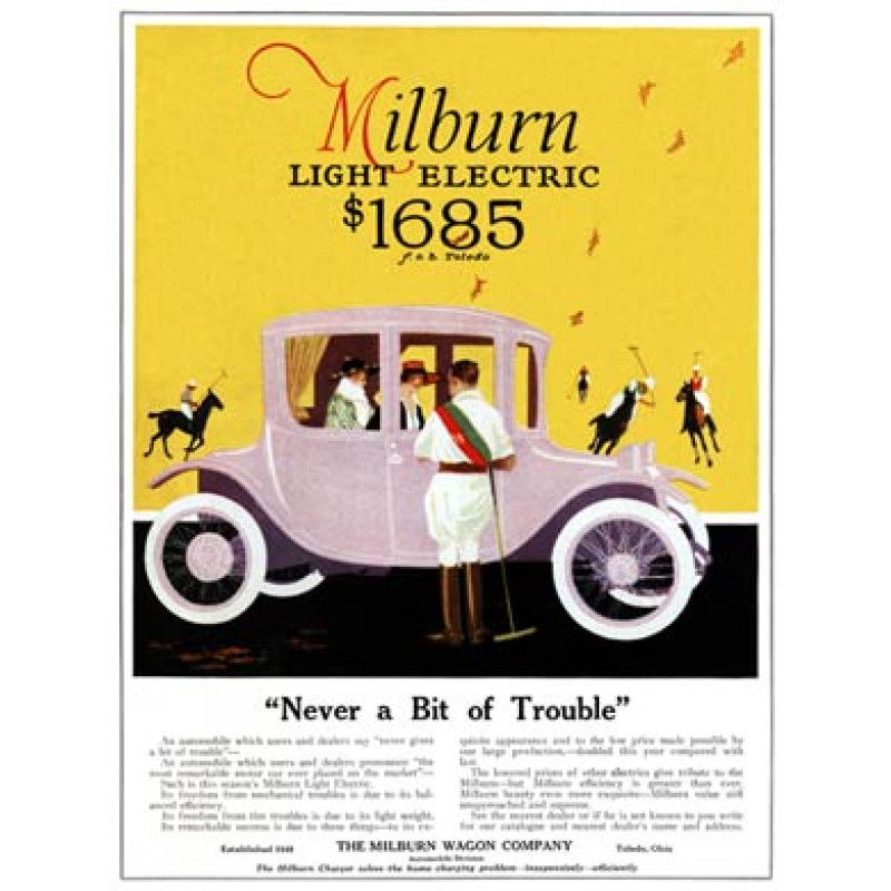 Milburn Electric Car, Polo, 1916