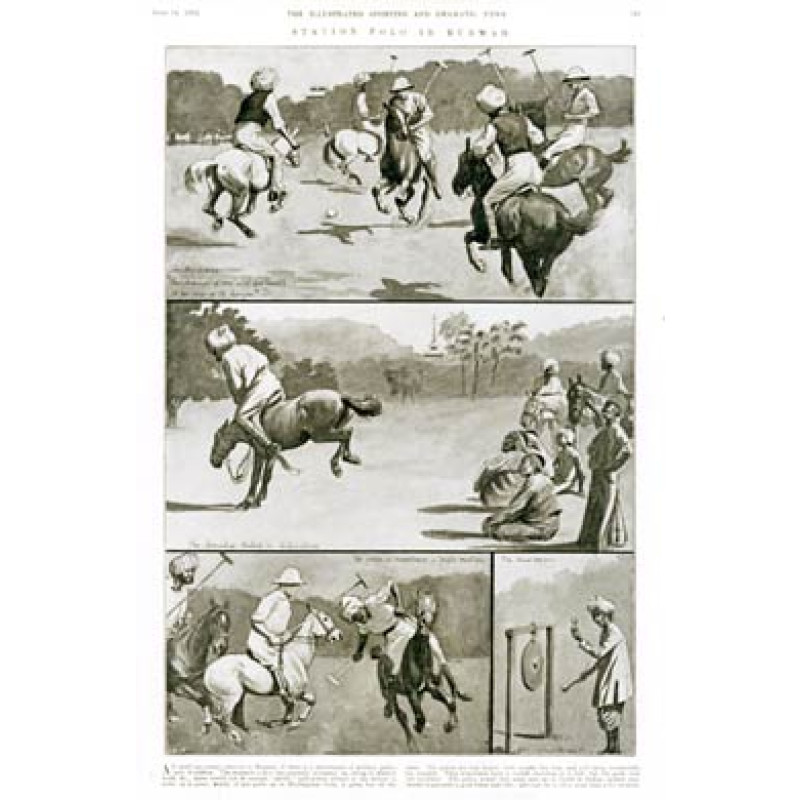 Station Polo In Burmah, 1906