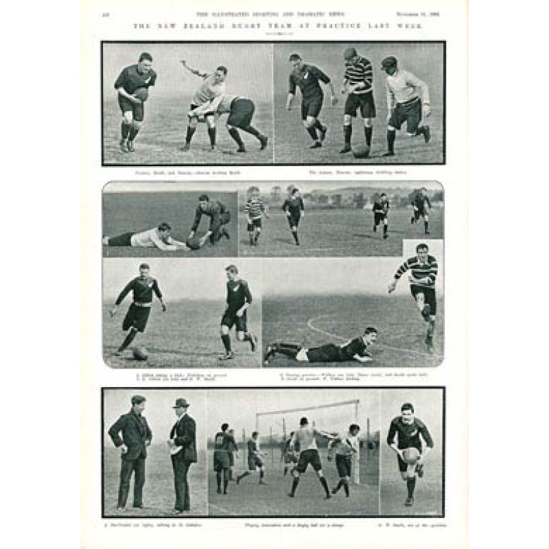 The All Blacks at Practice, 1905