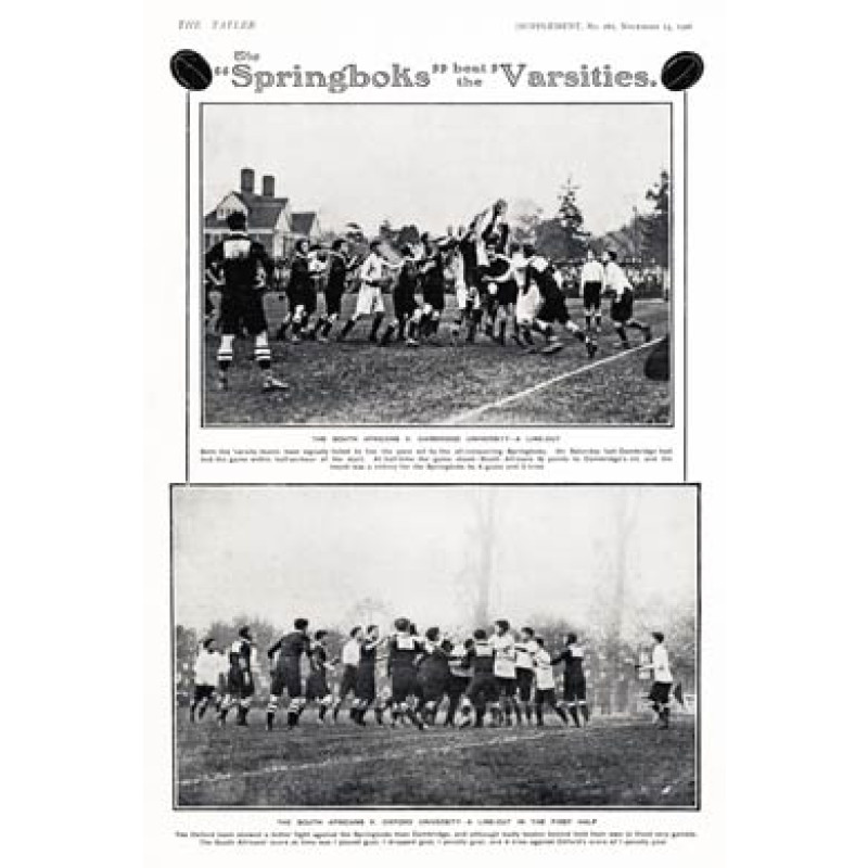 Varsities v South Africa, 1906