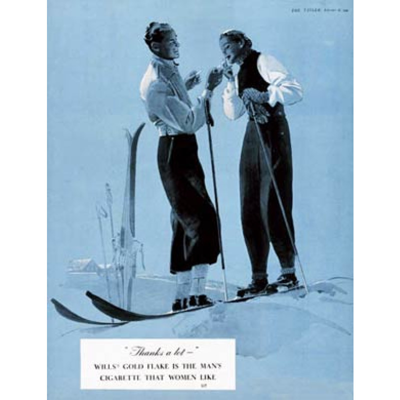 Wills Gold Flake, Skiing, 1938