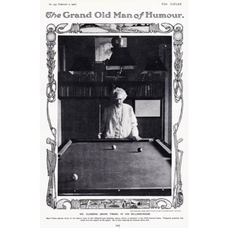 Mark Twain At Billiards