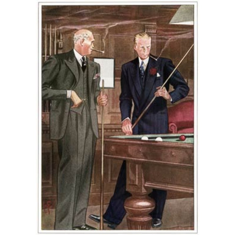 Father & Son Play Billiards