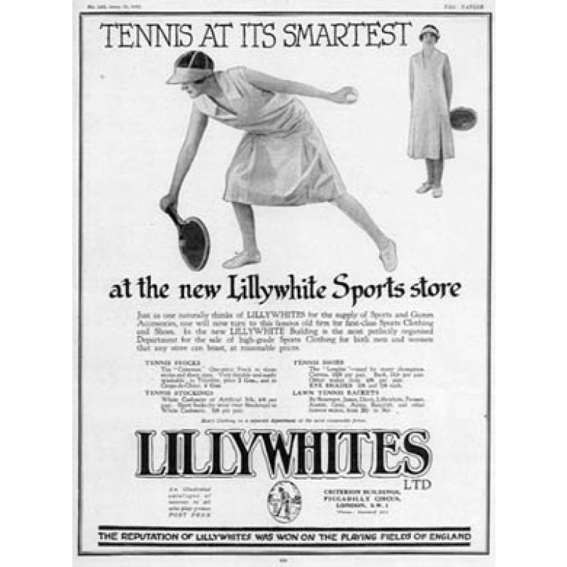 Lillywhites Tennis Ad, 1926