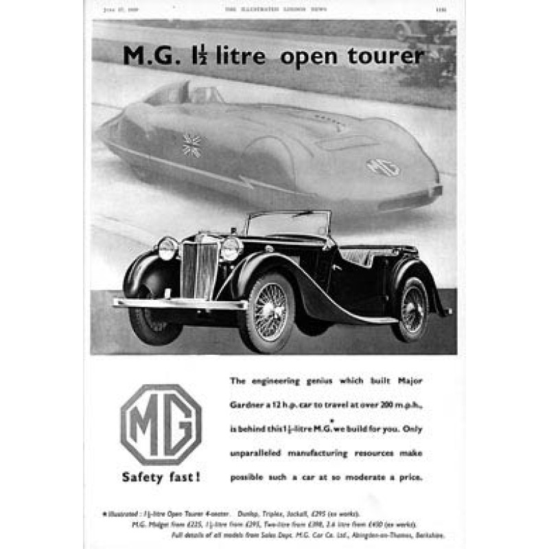 MG Open Tourer, 1939