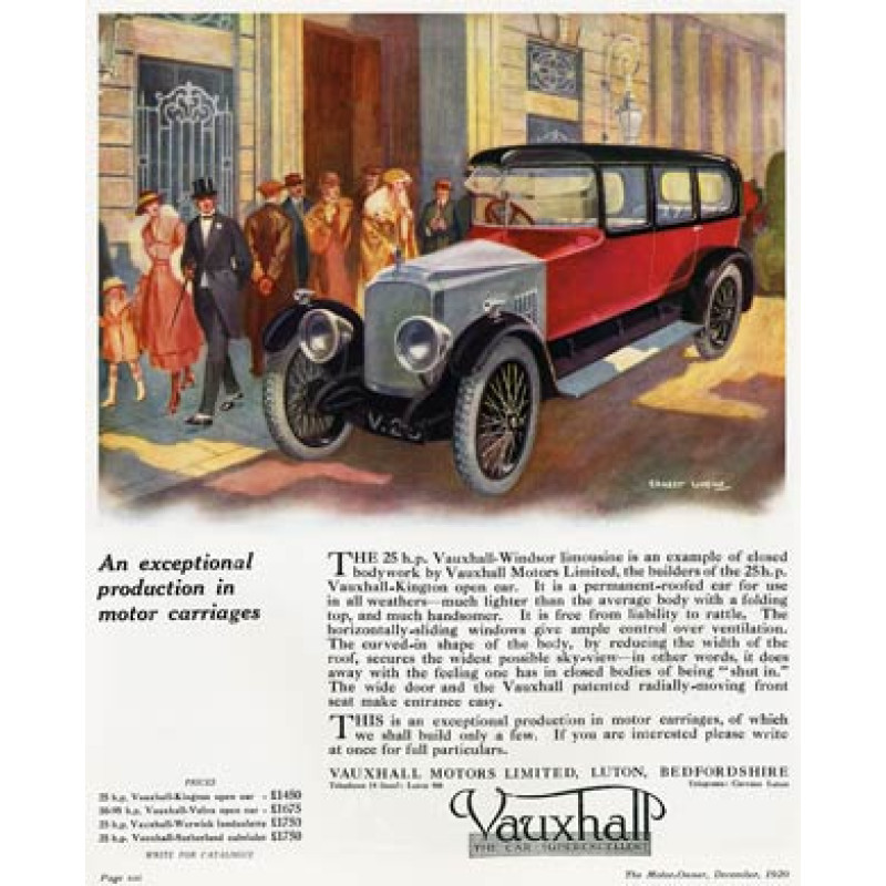 Vauxhall, 1920