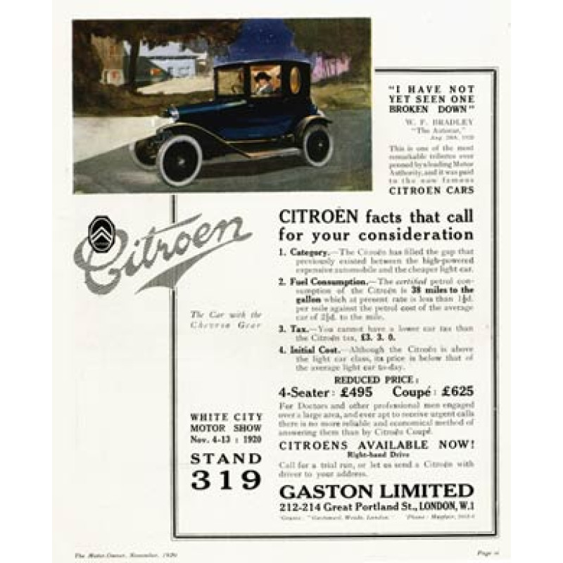 Citroen, 1920