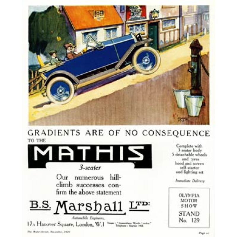 Mathis 3-seater, 1920