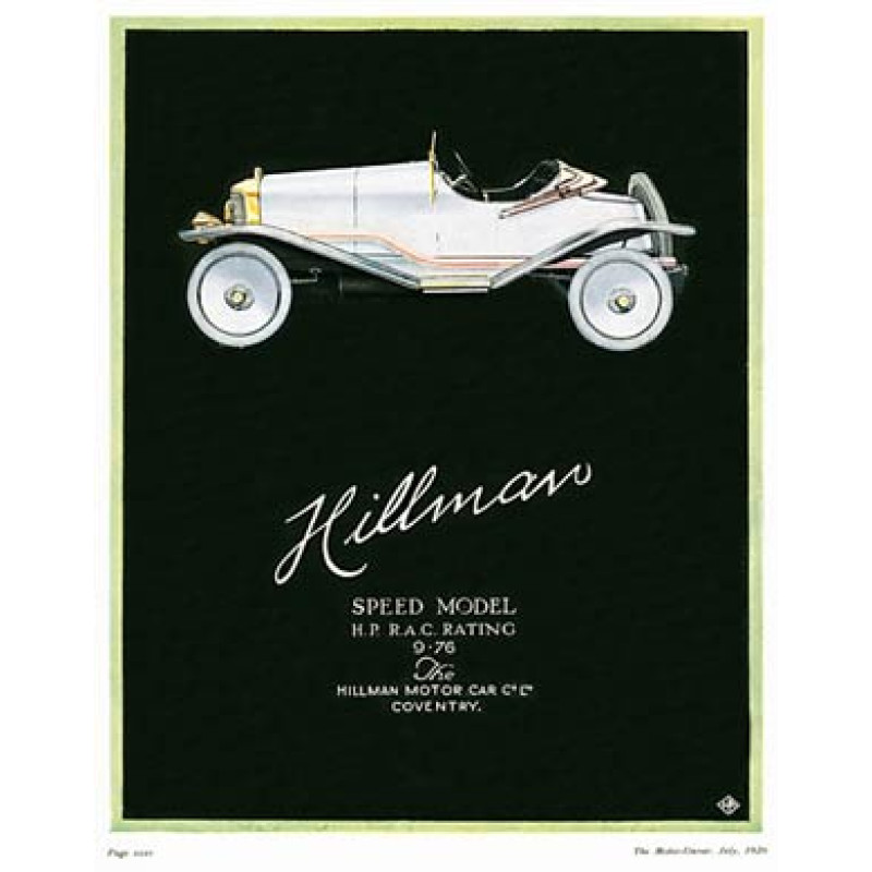 Hillman, Speed Model, 1919