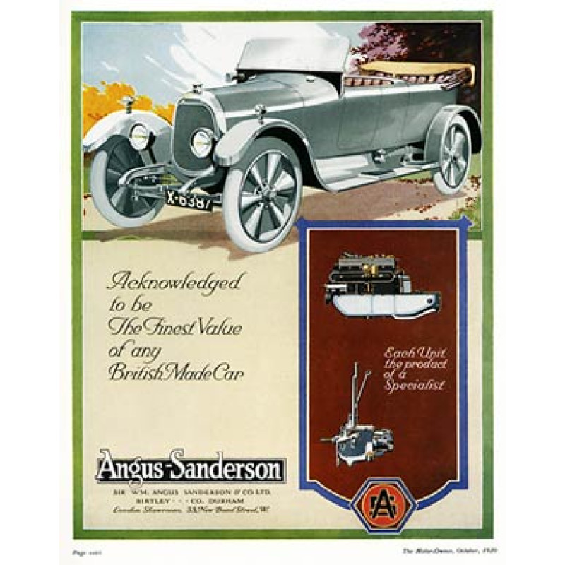 Angus Sanderson, 1920