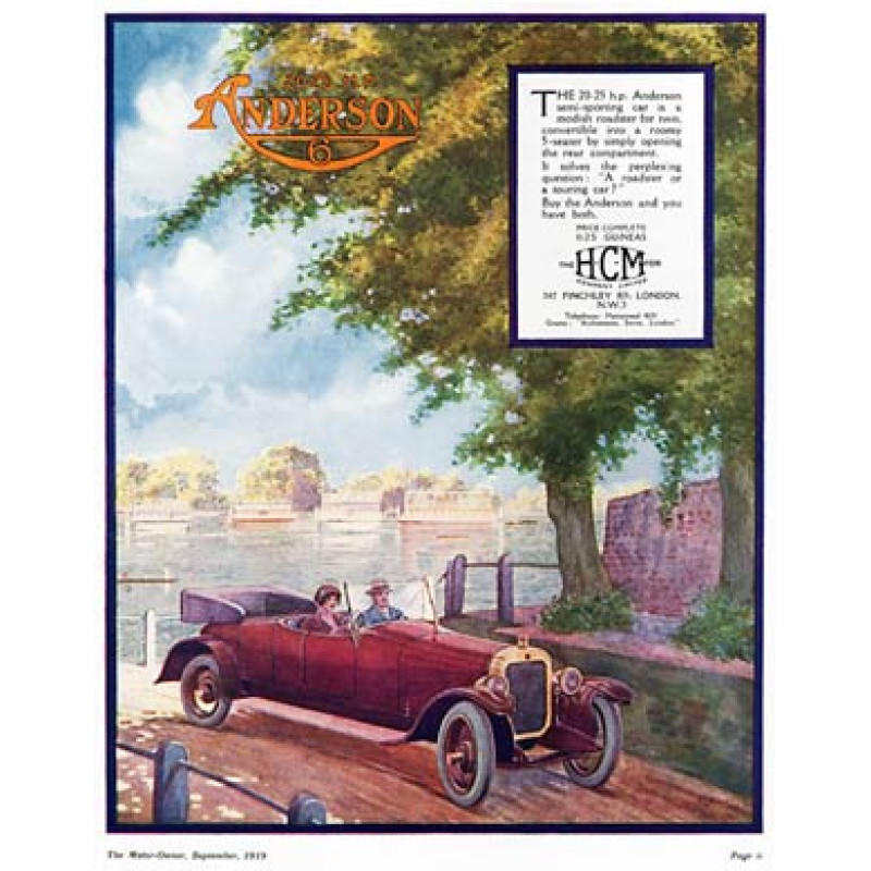 Anderson Cars, 1921