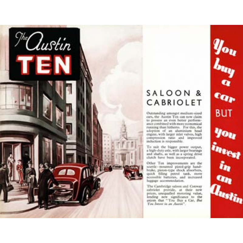 Austin Ten, Saloon and Cabriolet, 1938