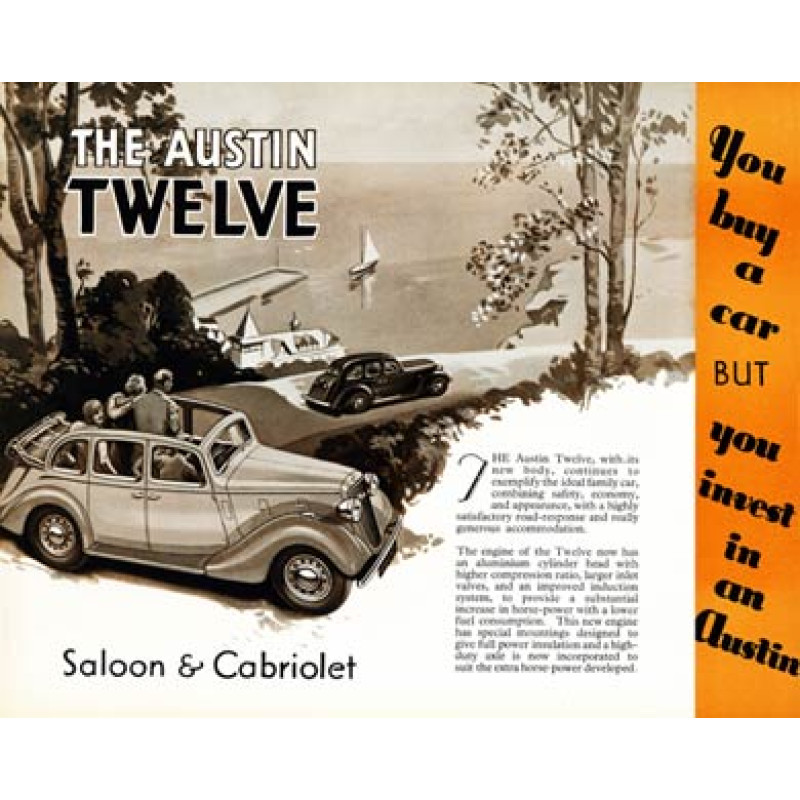 Austin Twelve, Saloon and Cabriolet, 1938