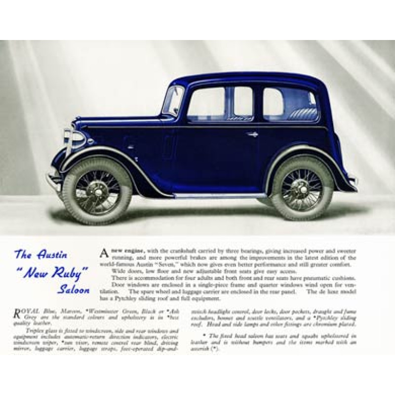 Austin Seven New Ruby Saloon, 1936