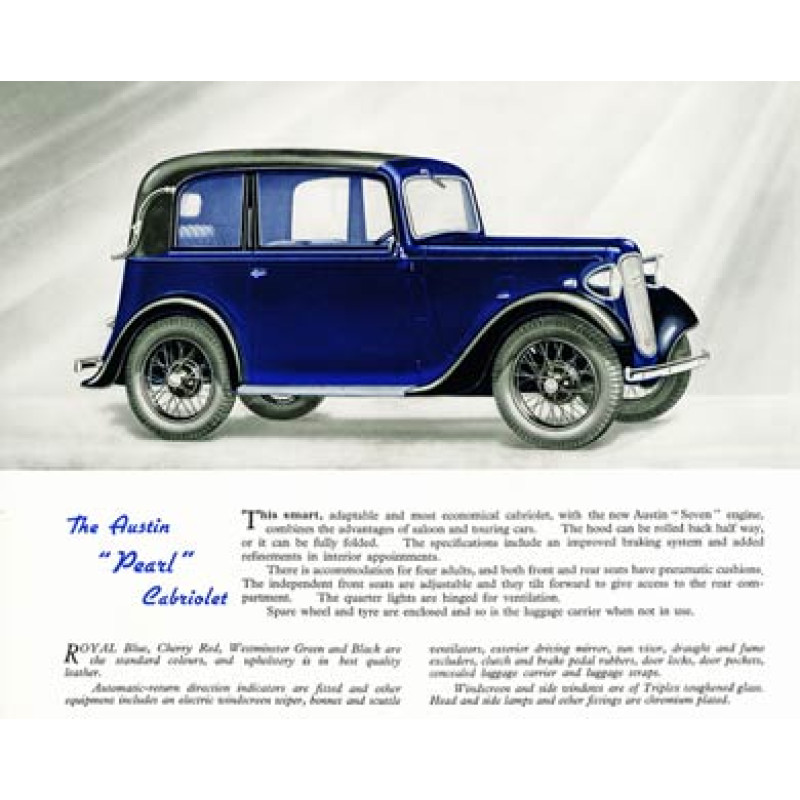 Austin Seven, Pearl Cabriolet, 1936