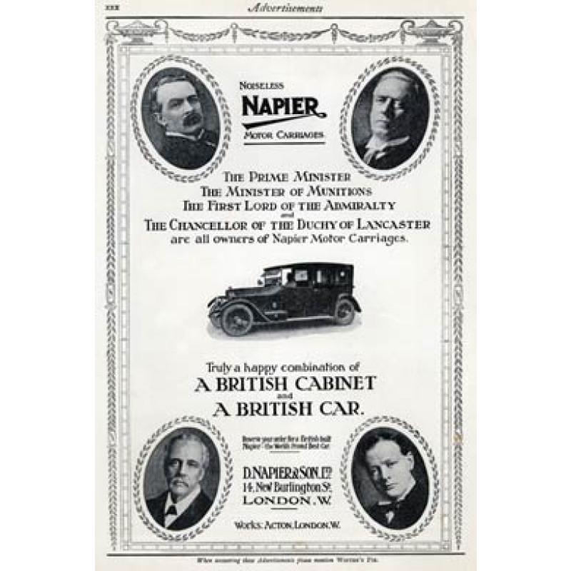 Napier Cars and the Cabinet