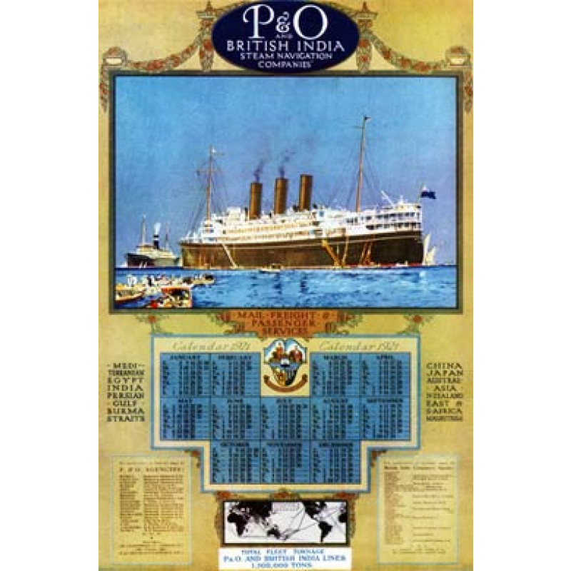 P&O Calendar, 1921