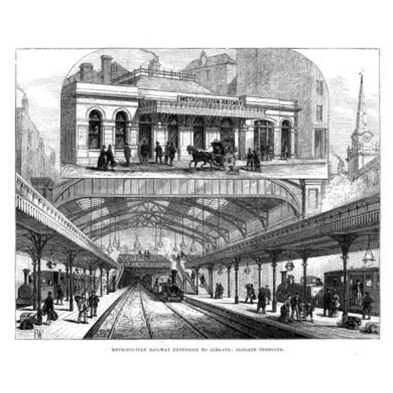 Aldgate, Metropolitan Underground Railway, 1876