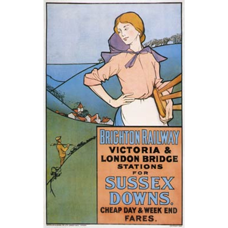 Brighton Railway, Sussex Downs, 1903