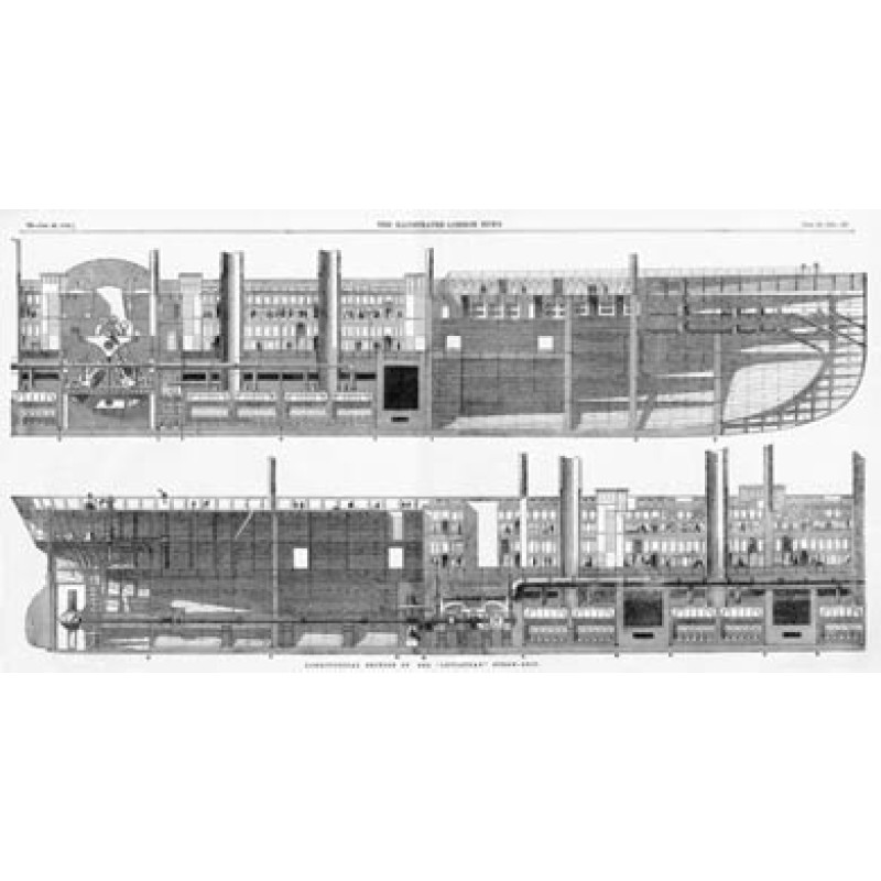 Longitudinal Section of The Great Eastern