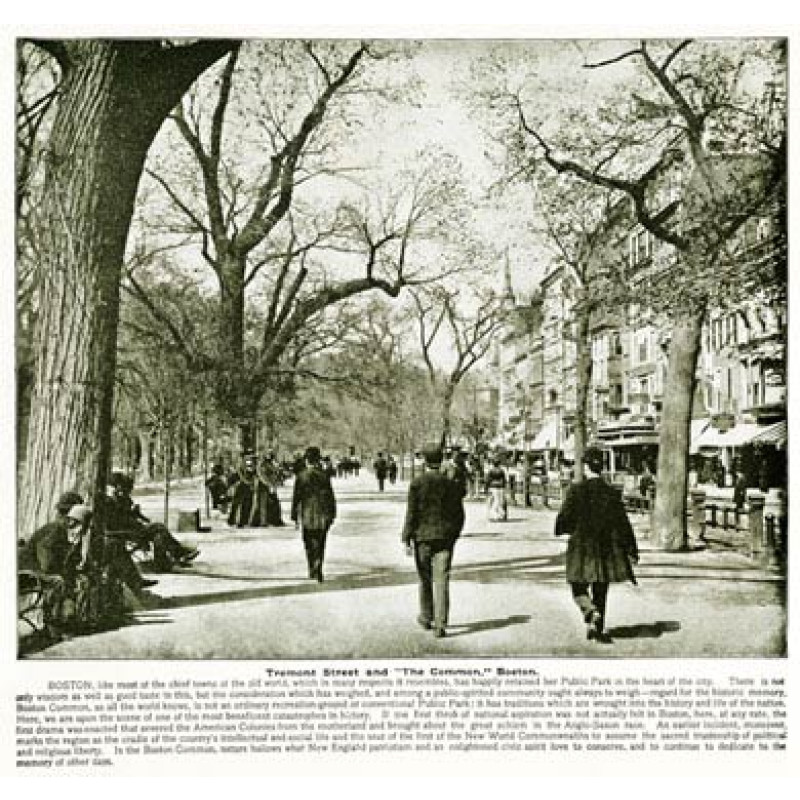 Tremont Street & The Common, Boston, 1899
