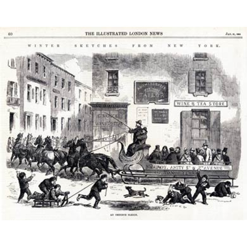New York Omnibus Sleigh, 1865