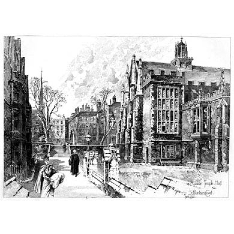 Middle Temple Hall & Fountain Court, 1892