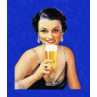 Lady Drinking Beer