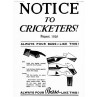 Notice To Cricketers