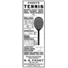 Paget's Tennis Ad, 1920